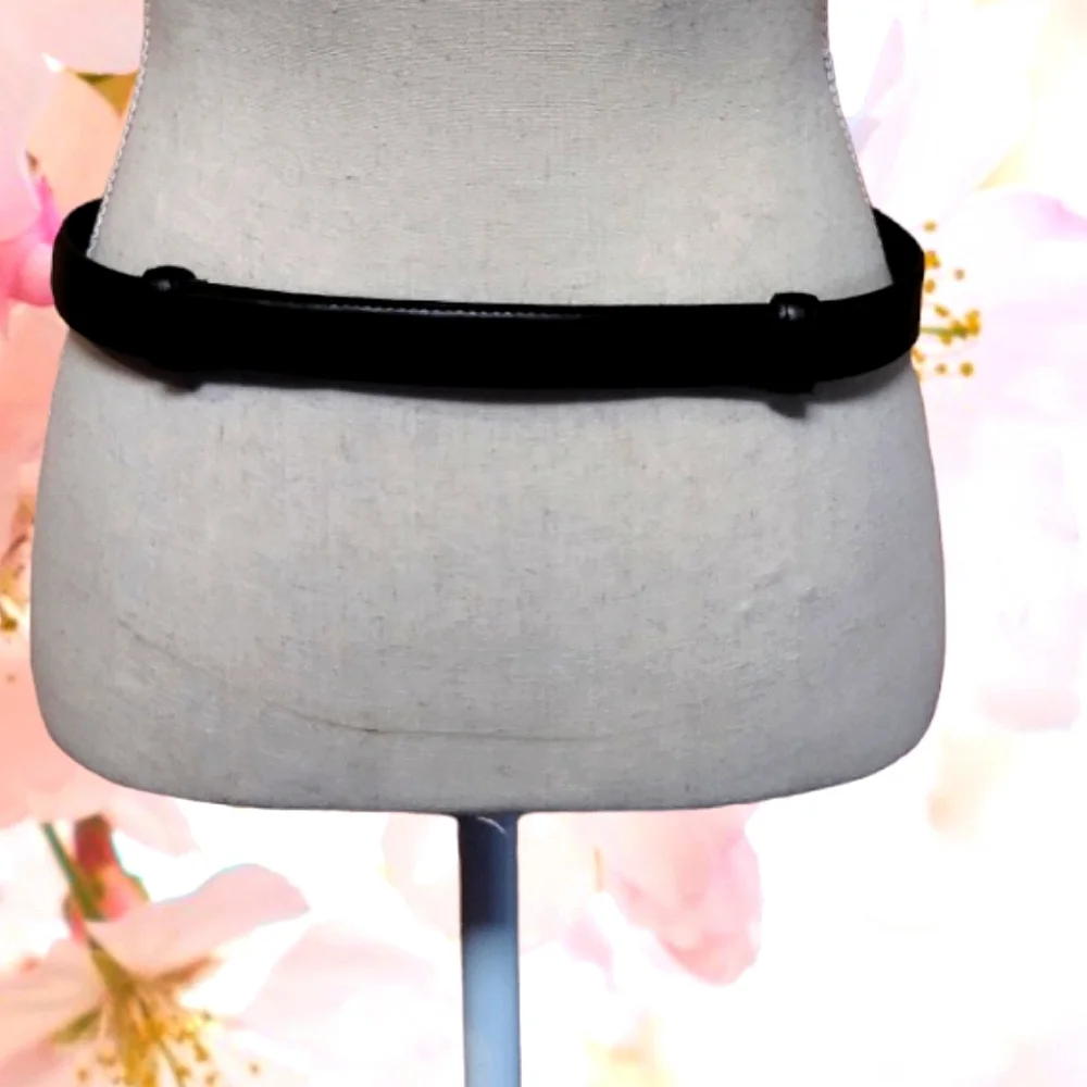Adjustable Black & Silver Loop Hook Belt Size M/L